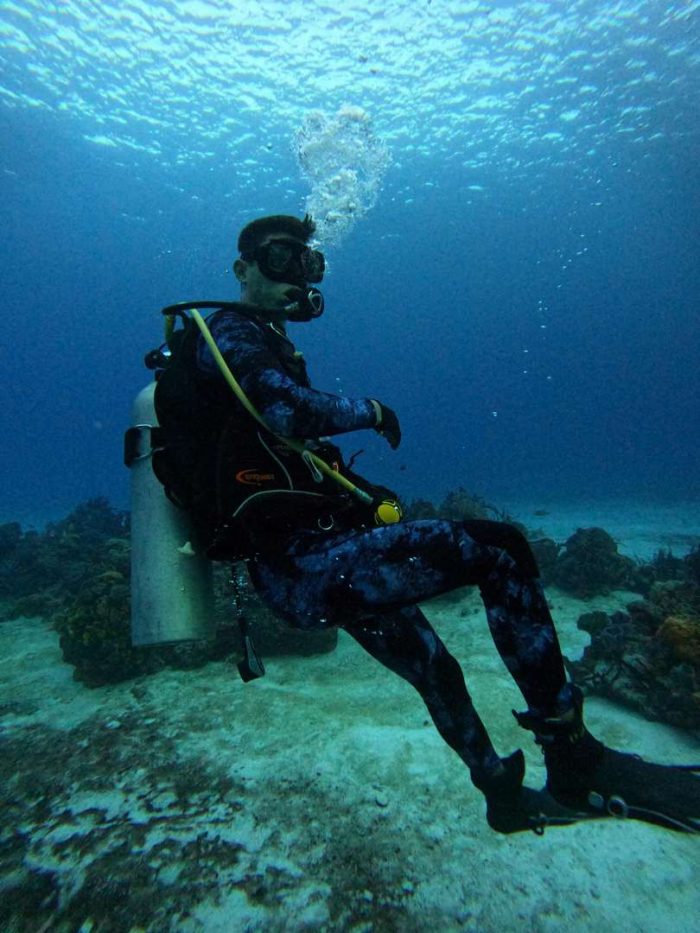 Diver underwater