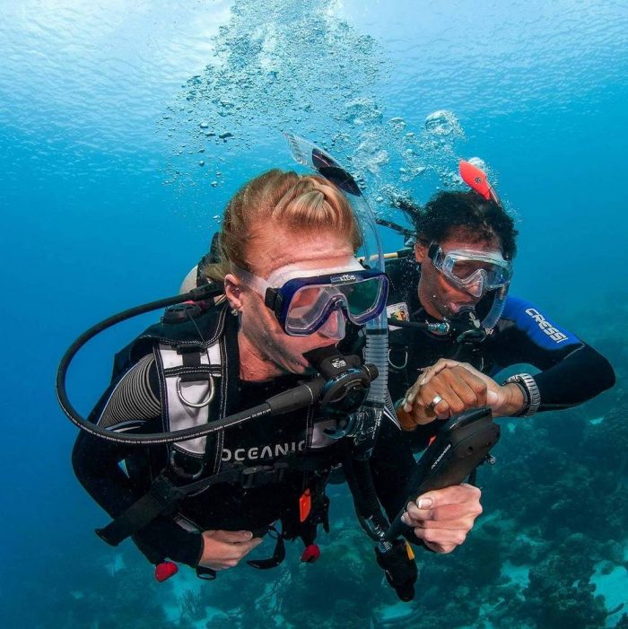 divers underwater. Nha Trang, Hon Tam island